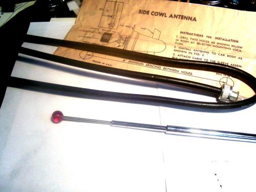 1930's thru 1940's side mount redball tipped antenna with 36" leadin coax  new