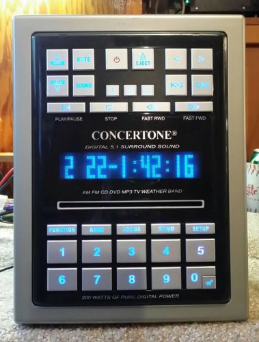Concertone zx500 dvd,cd,mp3,am,fm,weather band  stereo radio system #335