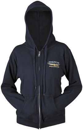 Parker synergies gold wing womens zip up hoody navy/blue