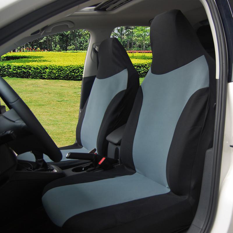 Adeco 2-Piece Universal Vehicle Car Front Seat Cover Set - Black & Gray Color, US $19.99, image 2
