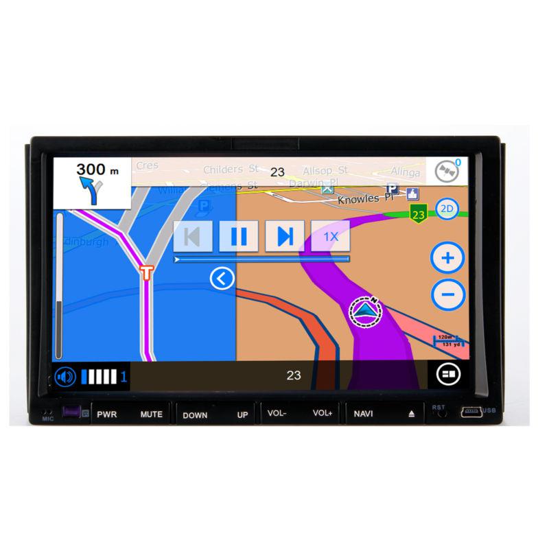 7" hd car gps navigation ipod radio dvd player double din stereo bt touch