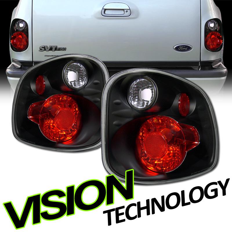 Pair 01-03 ford f150 flareside pickup/truck jdm blk altezza taillights taillamps