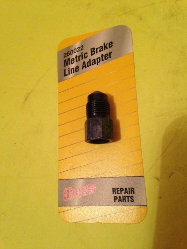 Metric brake line adapter champ 260022- 3/16&#039;&#039; x 3/8&#039;&#039; thread to 12mm