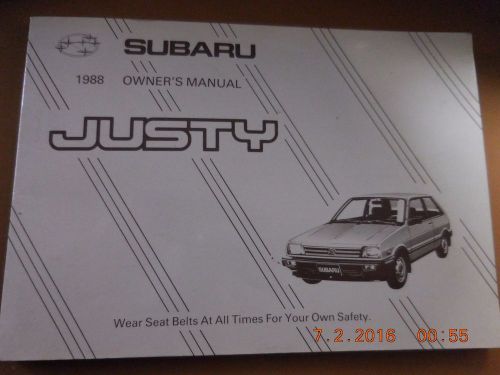 Used 1988 subaru justy owners manual oem