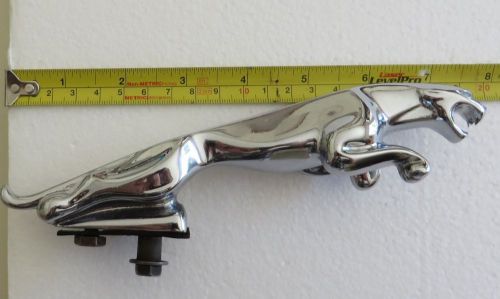 Jaguar xj6 hood ornament emblem large chrome leaping cat 1994