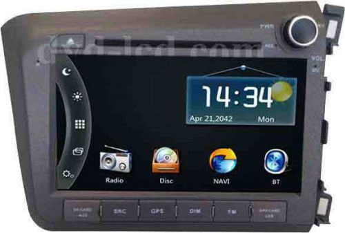 2012 honda civic navigation car dvd gps radio stereo ipod tv right hand drive