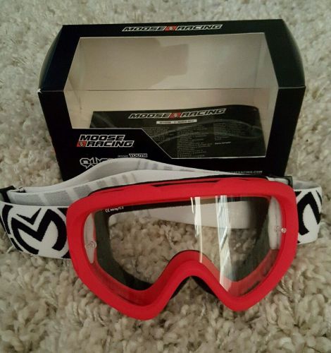 Moose racing softgoods 2601-1900 15 youth qualifier goggles red. 100% originals