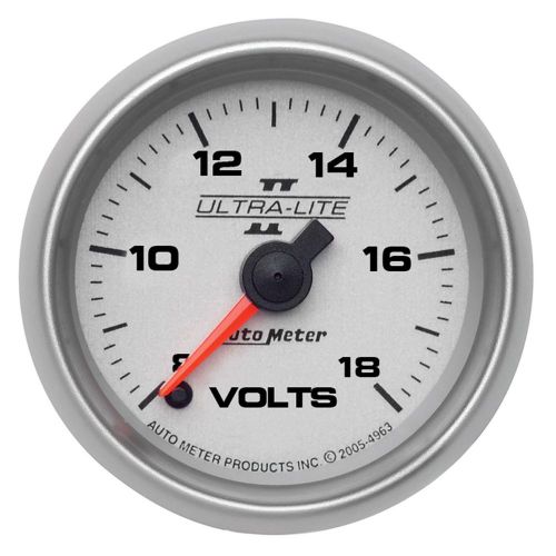 Autometer 4991 ultra-lite ii electric voltmeter gauge