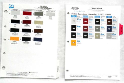 1998 subaru dupont and ppg   color paint chip charts all models original