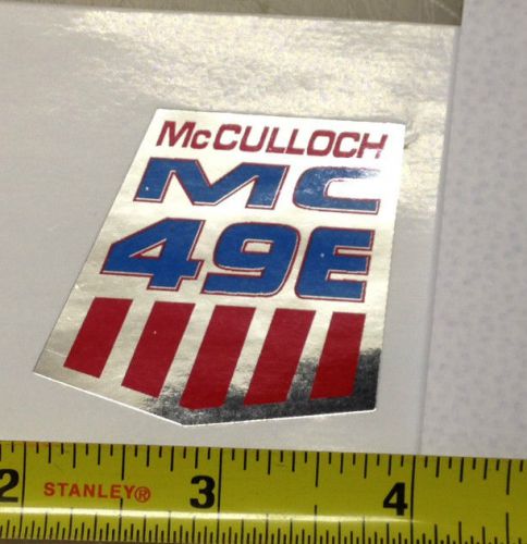 Mcculloch kart  decal mc 49e mc49e on chrome vintage go kart