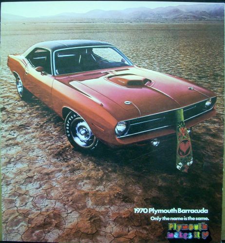 1970 plymouth barracuda color original dealer sales brochure