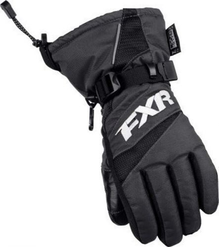 Fxr helix race snowmobile gloves waterproof reflective youth medium black