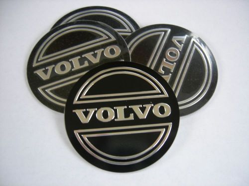 Volvo wheel center cap  emblems set 4 aluminum stickers decal 2 3/16&#034;