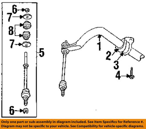 Dodge oem 5072935ac stabilizer bar-stabilizer link