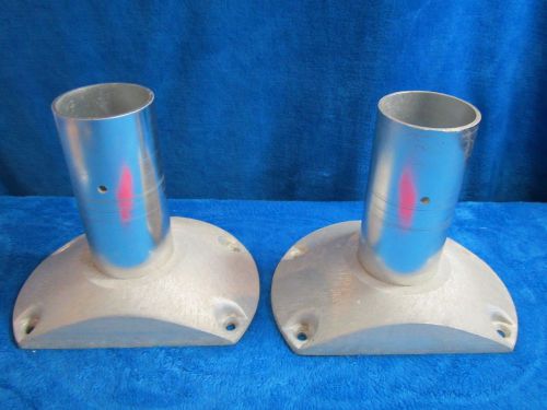 8" moeller brushed aluminum seat pedestals -- great condition! -- free shipping!