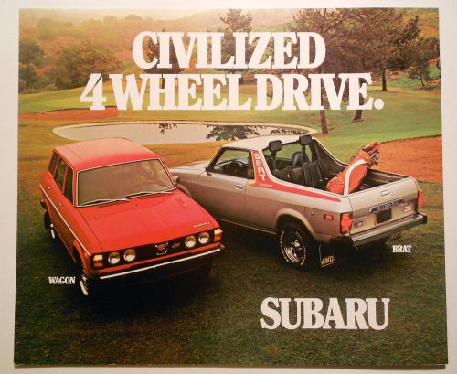1978 subaru brat &amp; wagon sales brochure civilized 4 wheel drive