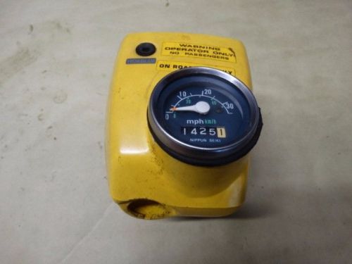 1977 honda express nc50 headlight bezel shroud dash w/ speedometer yellow b137