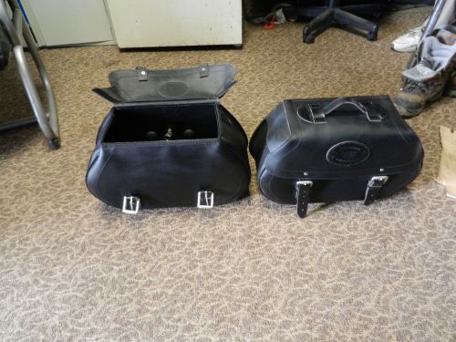 Kentucky drive leather saddle bags k-drive new w keys