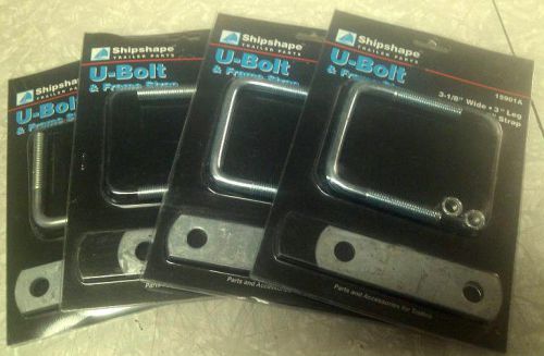New shipshape 15901a u-bolt 3-1/8&#034; wide 3&#034; long 5&#034; frame strap four to a pack