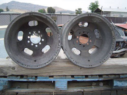 Very rare halibrand 15&#034;x 12&#034; magnesium &#034;sprint&#034; wheels..gasser..hot rod..rat rod