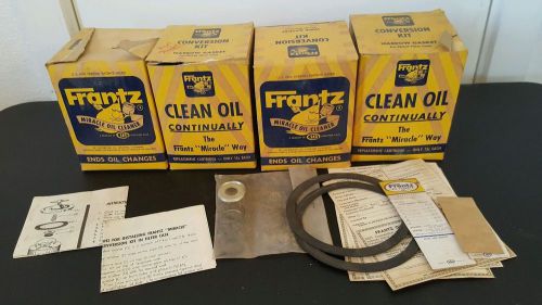 Vtg nos frantz miracle oil cleaner conversion kit in filter case. wide gasket