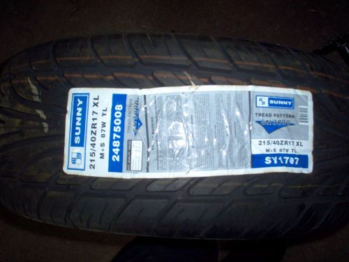 215/40/zr17 xl sunny sn3800 new tire