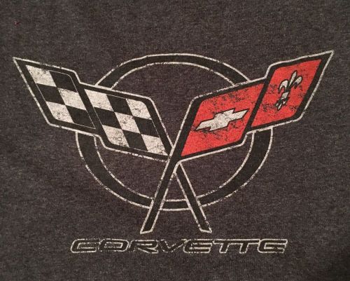 Corvette gm licensed graphic xl dark heather gray t-shirt fast free shipping