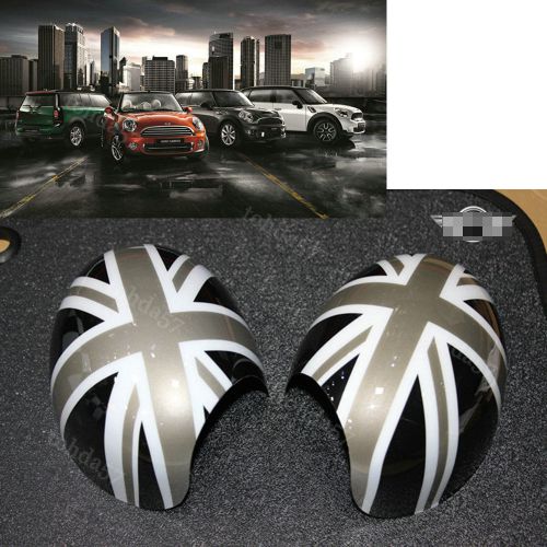 2x uk flag union jack pattern for mini cooper side view mirrors covers cap new