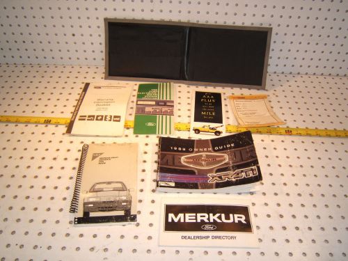 Merkur 1988 xr4ti coupe owner&#039;s oem 1 set of 6 manuals &amp; merkur gray oem 1 case