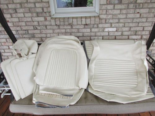 Nos r 1969 mustang standard coupe upholstery kit complete set seat covers white