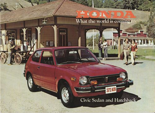 1977 honda dealer brochure from rick case honda in akron, ohio - sedan&amp;hatchback