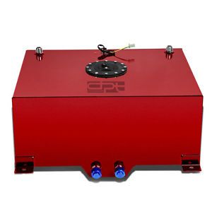 20 gallon lightweight red coat aluminum race drift fuel cell tank+level sender