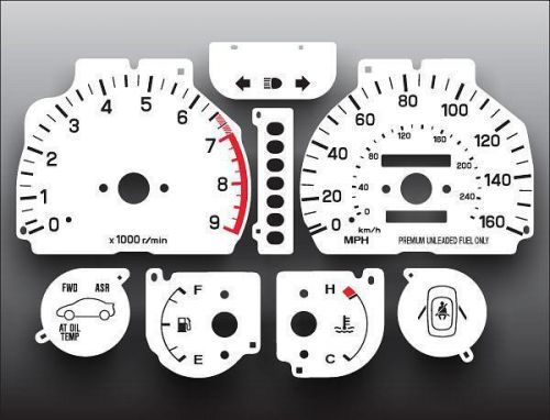 1992-1997 subaru svx dash dash instrument cluster white face gauges