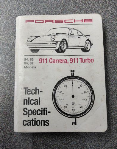 Nice used original porsche 911 930 1984-87 technical specifications booklet 4/87
