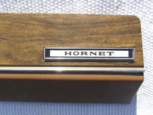 1976 amc hornet d/l glove box door wood grain finish oem american motors emblem