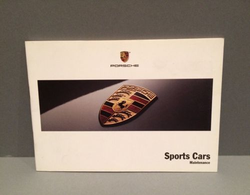 2004 boxter/911 porsche sports cars maintenance owners manual book