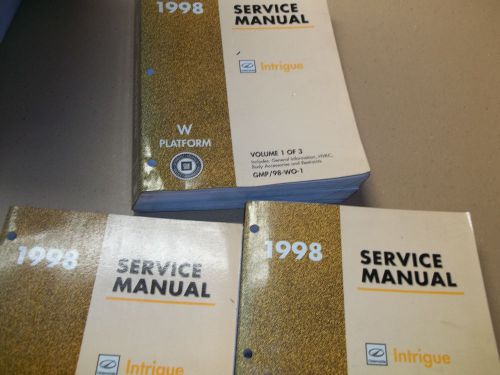 1998 oldsmobile intrigue original factory service manual volumes 1, 2, &amp; 3