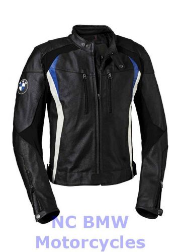 Bmw genuine motorrad motorcycle doubler jacket black white blue size 50