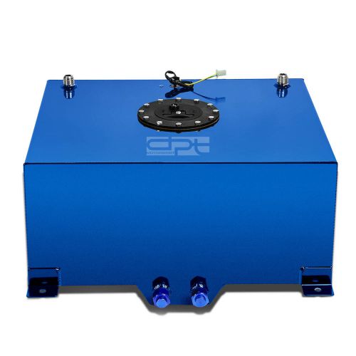 15 gallon lightweight blue coat aluminum race drift fuel cell tank+level sender