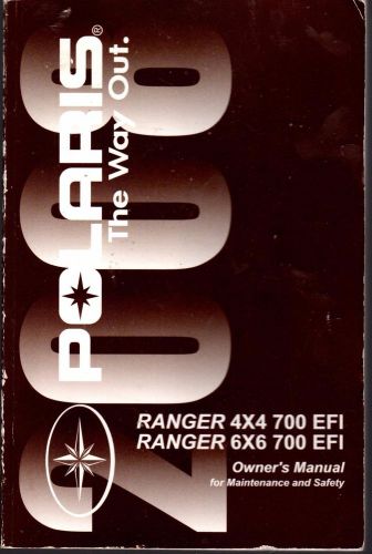 2008 polaris atv ranger 4x4 &amp; 6x6 700 efi owners manual used (412)