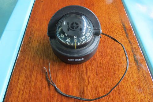 Compass black magnetic ritchie s-53 with light