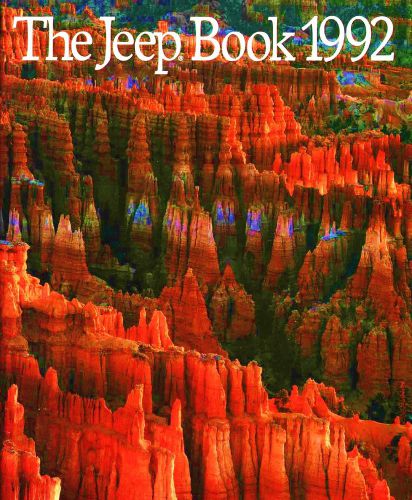 1992 jeep book large deluxe factory brochure-wrangler-comanche-cherokee-wagoneer