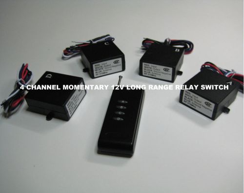 12v 4 channels momentary long range wireless remote control relay switch rm400p
