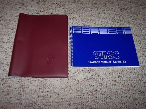 1983 porsche 911 sc 911sc owner&#039;s owners driver&#039;s manual user guide w/ case 3.0l