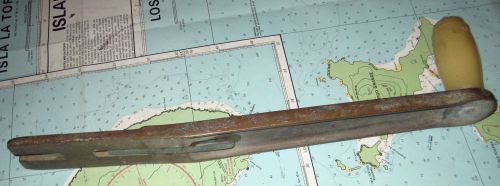 Wilcox crittenden vintage bronze flat winch handle 14-3/4"