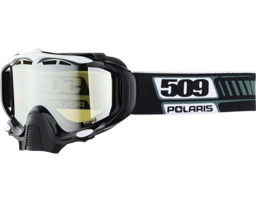 Oem polaris 509 snowmobile sinister x5 goggles chrome mirror lens yellow tint