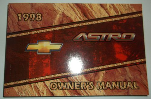 1998 chevrolet astro van owners manual