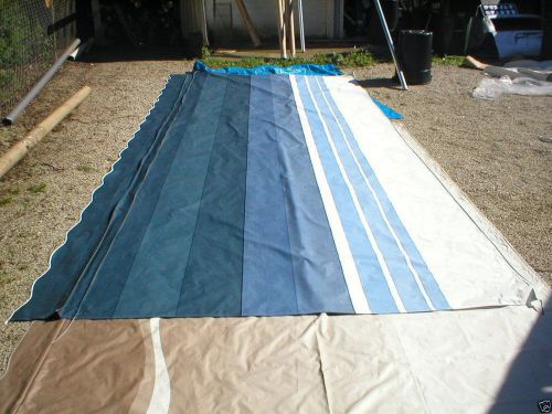 15' rv awning camper power retraction assy a&amp;e sky blue with sidearms new 2015