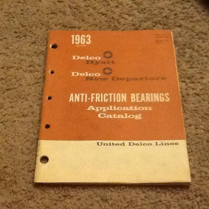 Rare 1963 delco anti-friction bearings application catalog