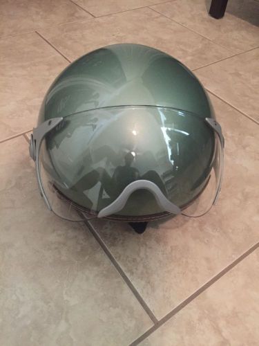 Glx vespa style helmet portofino green